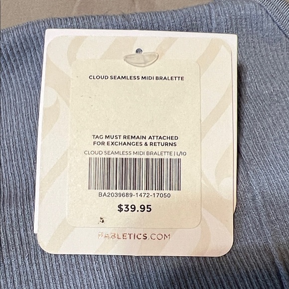 Fabletics Light Blue Ribbed Bra - Picture 2 of 5